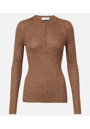 Gabriela Hearst Anges cashmere, silk, and hemp Henley shirt