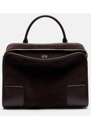Loewe Amazona 180 Large suede top-handle bag