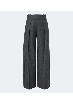 Brunello Cucinelli Pleated wool and cashmere wide-leg pants