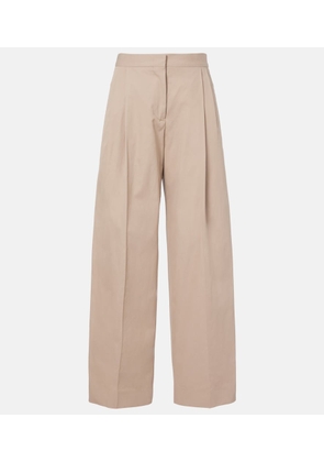 Jil Sander Pleated cotton wide-leg pants