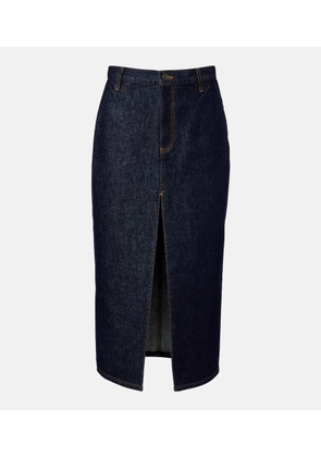 Khaite Anden denim midi skirt