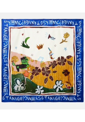 Alemais x MLAK Tangible Love printed silk twill scarf