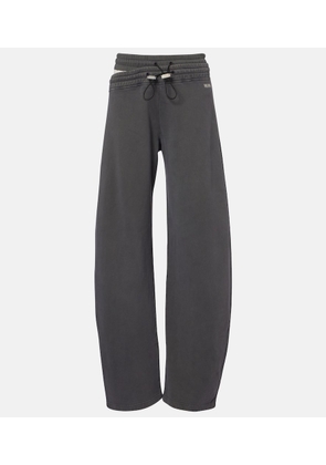 The Attico Cotton jersey barrel-leg sweatpants