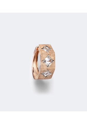Marie Lichtenberg Ecrou 18kt rose gold single hoop earring with diamonds