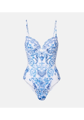 Camilla Embroidered printed swimsuit