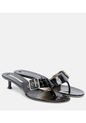 Christen Helix patent leather thong sandals