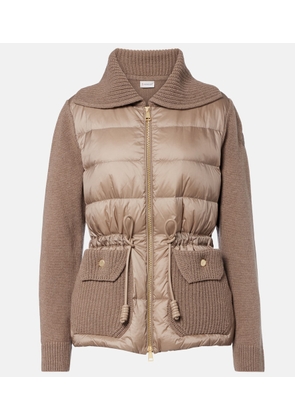 Moncler Down-paneled wool and cashmere cardigan