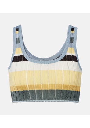 Alaia Striped cropped tank top