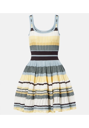 Alaia Knitted striped minidress