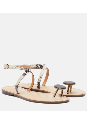 Amanu Kigali snake-effect leather sandals
