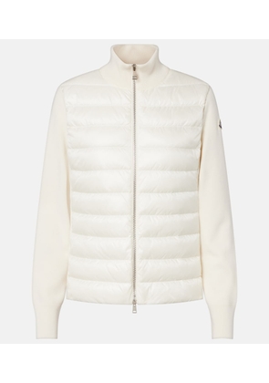 Moncler Down-paneled virgin wool cardigan