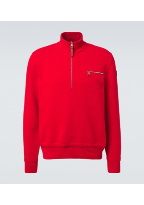 Moncler Wool and cashmere half-zip sweater
