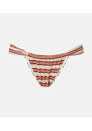 Montce Sandra striped terry bikini bottoms