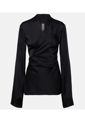 Rick Owens Laura satin wrap top