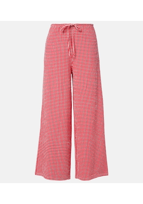 Montce Gingham seersucker wide-leg pants