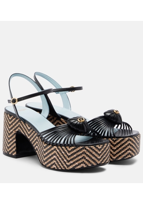 Valentino Garavani Cour Royal leather platform sandals