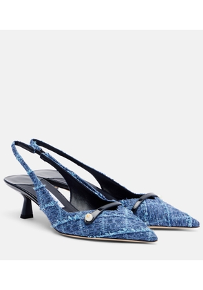 Jimmy Choo Amita denim slingback pumps
