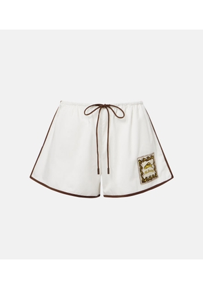 Alemais Scuba patch-applique cotton shorts