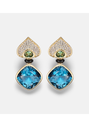 Marina B Pauline 18kt gold earrings with gemstones