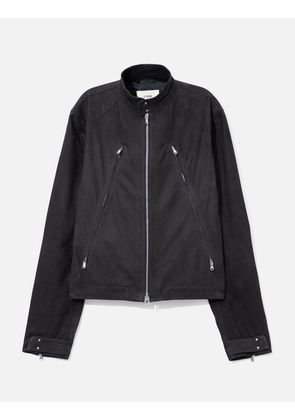 Aged Racer Suede Leather Jacket