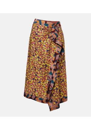 Dries Van Noten Sole printed midi skirt