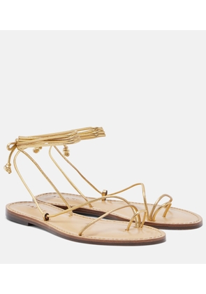 Amanu Karima metallic leather sandals
