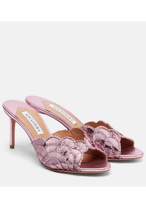 Aquazzura Ce Soir sequined mules