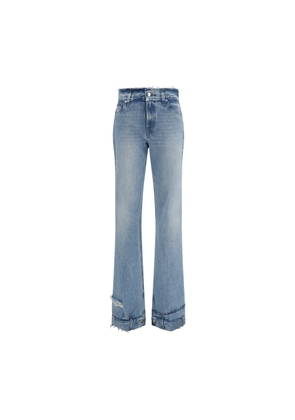 Haikure Blue Cotton Flared Jeans - W25