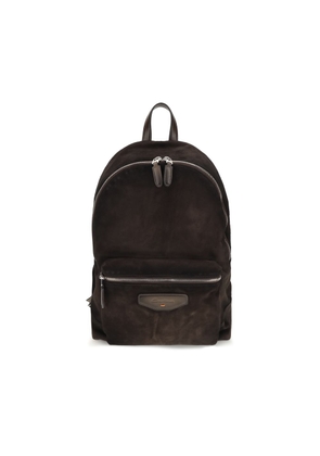 Santoni Brown Calf Leather Bos Taurus Backpack