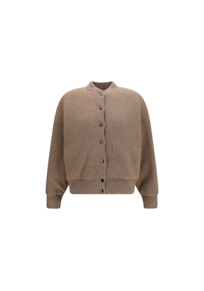 Brunello Cucinelli Beige Cashmere Bomber - M