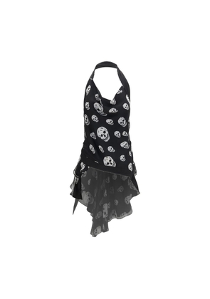 Alexander McQueen Black Silk Scarf