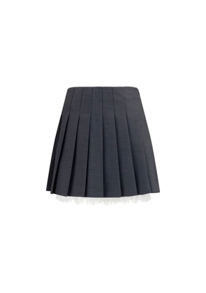 Self-Portrait Gray Polyamide Mini Skirt - 10