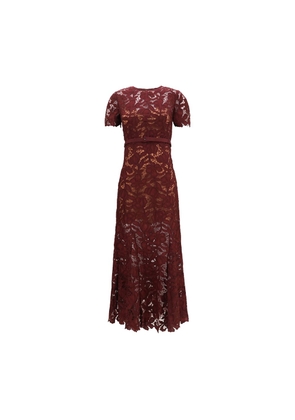 Self-Portrait Bordeaux Polyester Cocktail Dress - 6