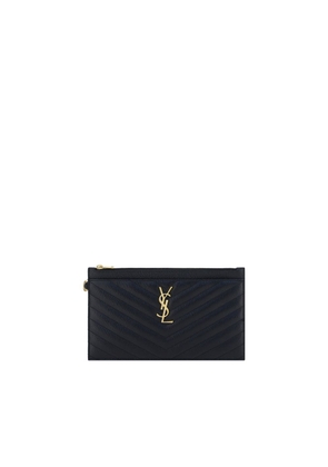 Saint Laurent Black Calf Leather Bos Taurus Wallet