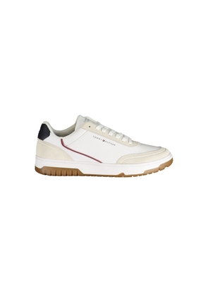 Tommy Hilfiger White Polyurethane Men's Sneaker - EU40/US7
