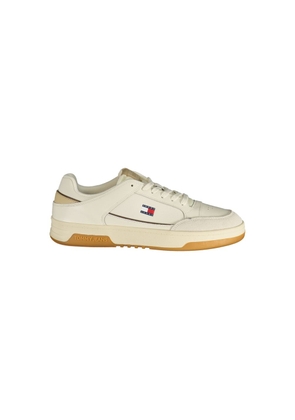 Tommy Hilfiger White Polyurethane Men's Sneaker - EU40/US7