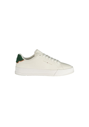Tommy Hilfiger White Polyurethane Men's Sneaker - EU40/US7