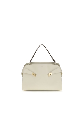 Ferragamo Beige Calf Leather Bos Taurus Shoulder Bag