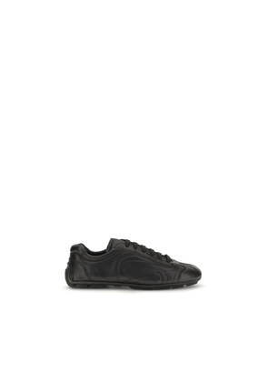 Prada Black Lamb Ovis Aries Aries Low Top Sneakers - EU44/US11