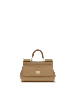 Dolce & Gabbana Beige Calf Leather Bos Taurus Handbag