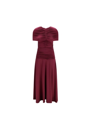 Self-Portrait Bordeaux Viscose Casual Dress - 10