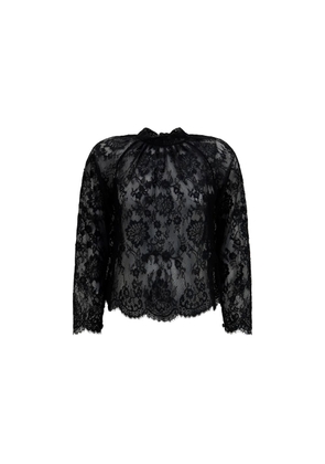 Self-Portrait Black Polyamide Blouse - 10