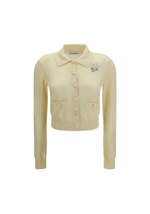 Self-Portrait Bicolor Wool Oves Aries Cardigan - L