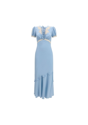 Self-Portrait Blue Viscose Casual Dress - 10