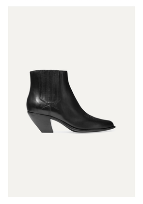 Golden Goose - Sunset Leather Ankle Boots - Black - IT35