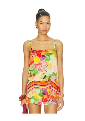 Amanda Uprichard Keyshia Top in Green,Red. Size S. Also in XS, M, L.
