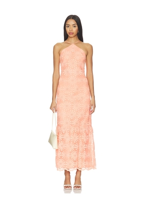 Amanda Uprichard Darcey Maxi Dress in Coral. Size S. Also in XS, M, L, XL.