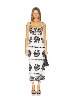 Cala de la Cruz Nara Dress in White,Black. Size XS. Also in S, M, L.