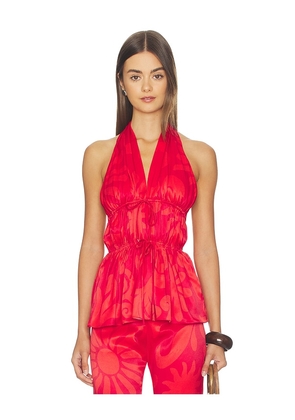 Cala de la Cruz Rosie Top in Red. Size XS. Also in S, M, L.