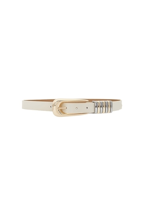 Ettika Metal Core Belt in White. Size XS. Also in S, M, L.